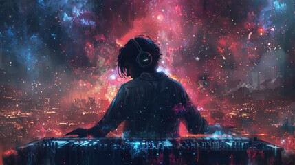Electronic music-inspired wallpaper with a cool vibe.
