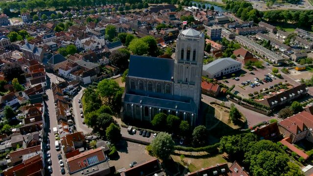 Aerial view of Brielle, Netherlands.