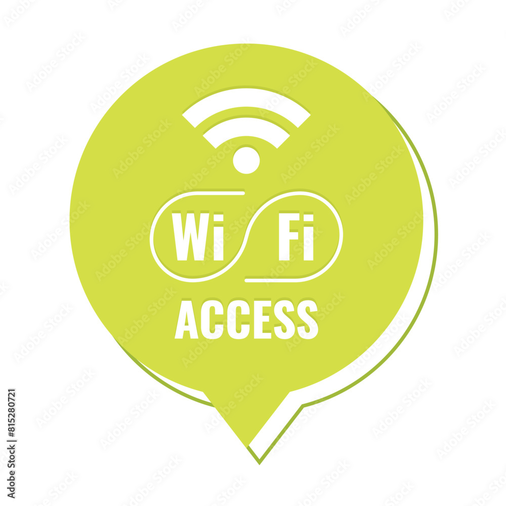 Wall mural Wifi access label Vector illustration