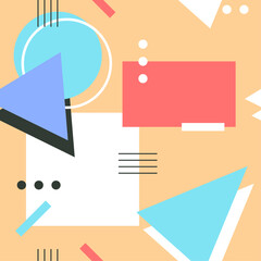 Geometric shapes background in flat design