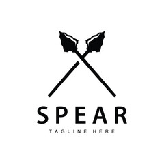Spear Logo Old Vintage Rustic Simple Design Business Brand Spear Arrow