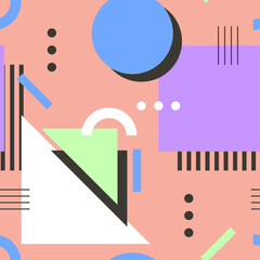 Obraz premium Geometric shapes background in flat design