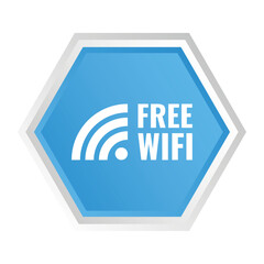 Free Wifi label Vector illustration