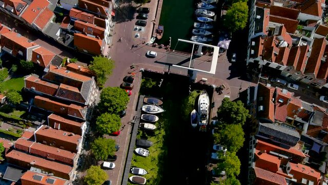 Aerial view of Brielle, Netherlands.