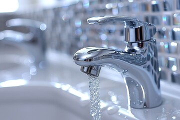 Flowing Water From a Faucet