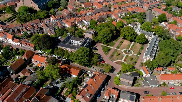 Aerial view of Brielle, Netherlands.