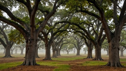  oak trees,Deciduous Trees (Angiosperms):