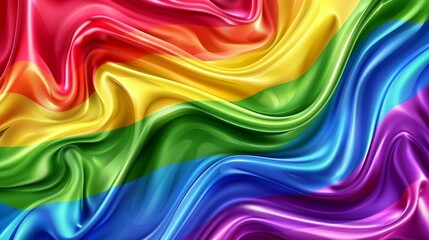 Obraz premium Description Vibrant Pride background with diverse LGBTQ symbols, embracing inclusivity. Clean and modern stock design.