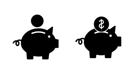 Piggy bank icon vector. piggy money icon