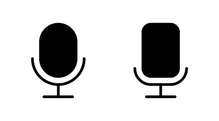 Microphone icon set. karaoke icon vector