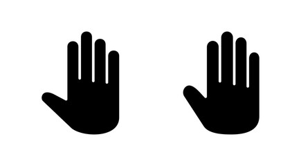 Hand icon set. hand vector icon, palm,click