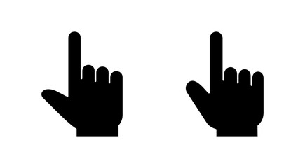 Hand click icon set. pointer icon vector. hand cursor icon vector