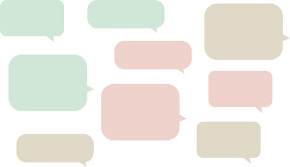 Set of colorful speech balloons
