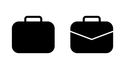 Briefcase icon set. suitcase icon. luggage symbol.