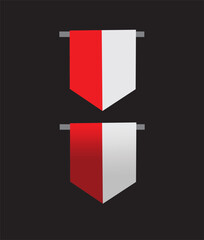 merah putih flag vector illustrations cartoon vector with  hd resolution .eps