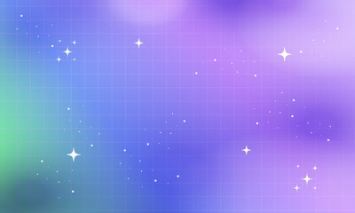 Gradient y2k background, Pastel Neon Holographic Mesh Gradient Abstract Background with Copy Space and Handdrawn Kawaii Y2K