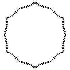 Hand drawn floral wreath, wreath circle flower frame