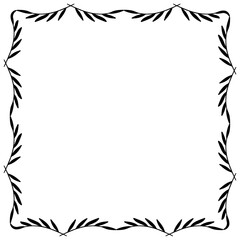 Hand drawn floral frame design background