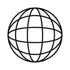 globe illustration on white background