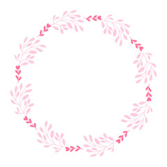 Spring floral frame design template