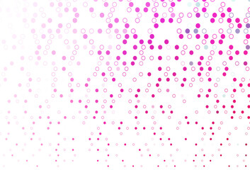 Light Pink vector pattern with spheres.
