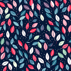 Simple multicolored seamless pattern design.Floral pattern in the small flower