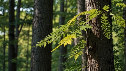 Ashes trees,Deciduous Trees: Ash trees have compound leaves and are often found in temperate...
