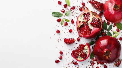 Celebrating World Food Day with a burst of pomegranate goodness on October 16th Wishing you a flavorful Food Day against a pristine white backdrop highlighting the importance of food safety