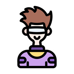 Low Life Icon With Line Flat Color Style