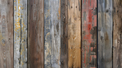 Rustic wooden planks weathered by time and elements  background