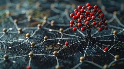 Analyzing the best options in competitive scenarios, game theory strategies are represented through strategic decision trees.