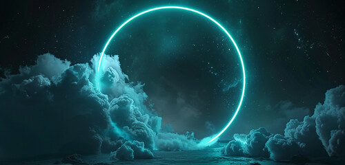 Dark purple smoke dramatically highlighted by neon lime for an engaging event visual.