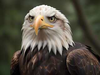 Fototapeta premium portrait of a bald eagle 