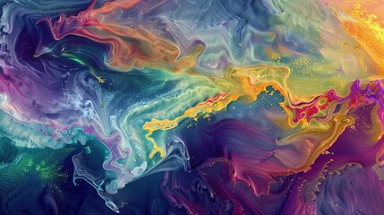 mathematical simulation of fluid dynamics that shows turbulence and flow patterns in vibrant colors.