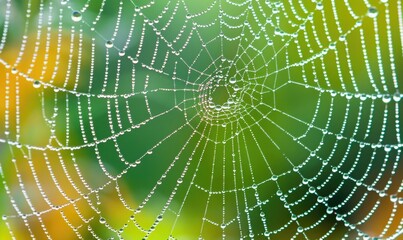 Dewdrop lace, the intricate beauty of spider webs