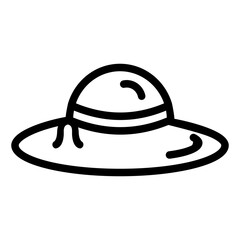 Sun Hat Icon in Line Style