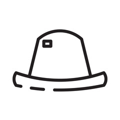Cowboy Fashion Hat Line Icon