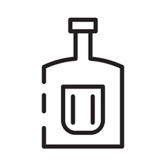 Alcohol Bar Bottle Line Icon