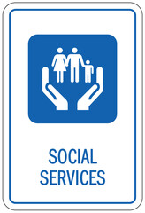 Social services sign