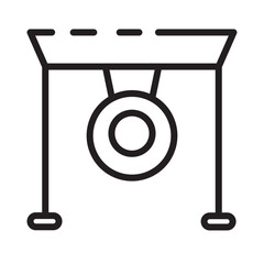 Gong Lunar Musical Line Icon
