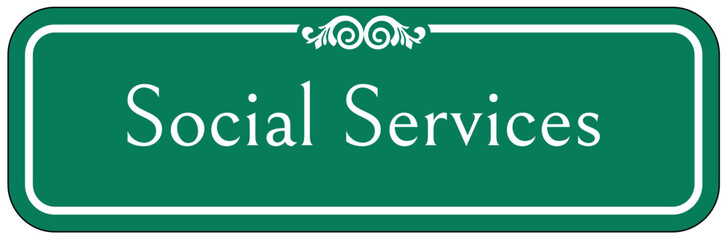 Social services sign