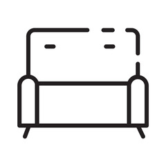 Coach Furniture Sofa Line Icon