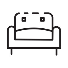 Furniture Settee Sofa Line Icon