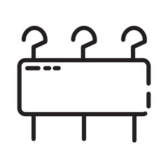 Eye Pin Fabric Pack Line Icon