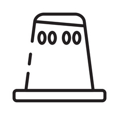 Protector Sewing Thimble Line Icon