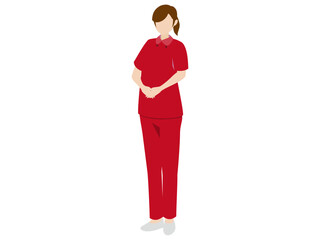 案内をする看護師_ポーズ