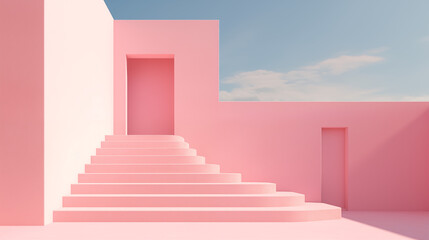 Obraz premium minimal and pastel color aesthetic
