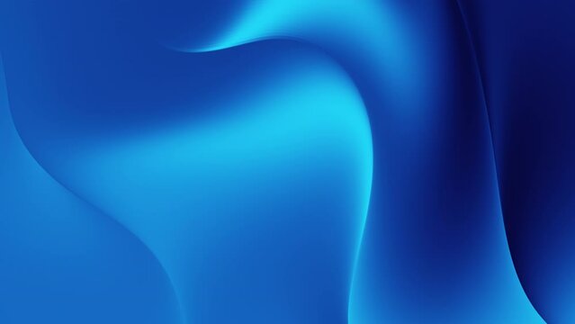 Fluid gradient blue waves smooth motion abstract corporate background. Seamless looping animation. 4K video