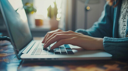 person typing on a laptop computer