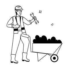 People Celebrating Flat Character Icons